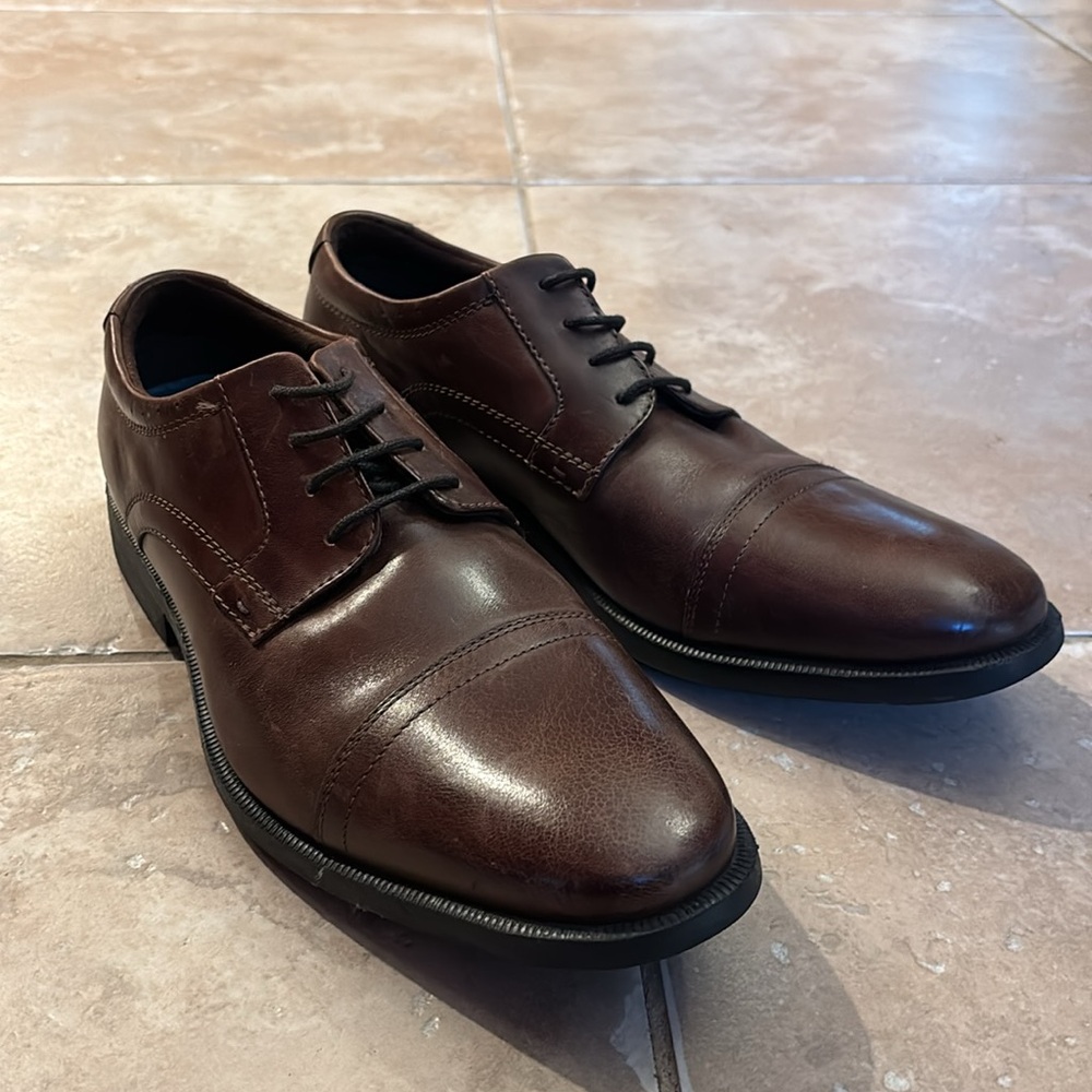 Men's NUUN BUSH Brown Leather Dress Shoes 10.5 - Picture 2 of 7